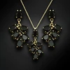 Diamond Sky Jewelry Papuošalų rinkinys moterims „Amber II (Jet)“ su Preciosa® kristalais