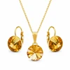 Diamond Sky Jewelry Papuošalų rinkinys moterims „Clarice II (Golden Shadow)“ su Swarovski® kristalais