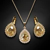 Diamond Sky Jewelry Papuošalų rinkinys moterims „Celestial Drop (Golden Shadow)“ su Swarovski® kristalais