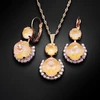 Diamond Sky Jewelry Papuošalų rinkinys moterims „Clarice VI (Peach DeLite)“ su Swarovski® kristalais