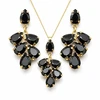 Diamond Sky Jewelry Papuošalų rinkinys moterims „Amber II (Jet)“ su Preciosa® kristalais