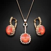 Diamond Sky Jewelry Papuošalų rinkinys moterims „Clarice VII (Light Coral)“ su Swarovski® kristalais