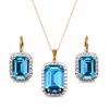Diamond Sky Jewelry Papuošalų rinkinys moterims „Lourdes (Aquamarine)“ su Swarovski® kristalais