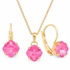 Diamond Sky Jewelry Papuošalų rinkinys moterims „Magical Square (Electric Rožinė Ignite)“ su Swarovski® kristalais