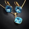 Diamond Sky Jewelry Papuošalų rinkinys moterims „Glare IV (Aqua G)“ su Swarovski® kristalais