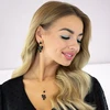 Diamond Sky Jewelry Papuošalų rinkinys moterims „Amber II (Jet)“ su Preciosa® kristalais