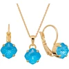 Diamond Sky Jewelry Papuošalų rinkinys moterims „Magical Square (Electric Mėlyna Ignite)“ su Swarovski® kristalais