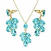 Diamond Sky Jewelry Papuošalų rinkinys moterims „Amber II (Aqua Bohemica)“ su Preciosa® kristalais