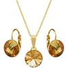 Diamond Sky Jewelry Papuošalų rinkinys moterims „Clarice II (Golden Shadow)“ su Swarovski® kristalais