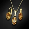 Diamond Sky Jewelry Papuošalų rinkinys moterims „Enigma (Light Colorado Topaz)“ su Swarovski® kristalais