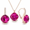 Diamond Sky Jewelry Papuošalų rinkinys moterims „Crete (Fuchsia)“ su Preciosa® kristalais