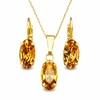 Diamond Sky Jewelry Papuošalų rinkinys moterims „Enigma (Light Colorado Topaz)“ su Swarovski® kristalais