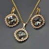 Diamond Sky Jewelry Papuošalų rinkinys moterims „Glare III (Sidabrinis Night)“ su Swarovski® kristalais