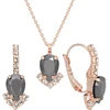 Diamond Sky Jewelry Papuošalų rinkinys moterims „Leonora II (Jet Hematite)“ su Preciosa® kristalais