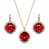 Diamond Sky Jewelry Papuošalų rinkinys moterims „Glare III (Scarlet)“ su Swarovski® kristalais