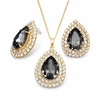 Diamond Sky Jewelry Papuošalų rinkinys moterims „Jasmine (Sidabrinis Night)“ su Swarovski® kristalais