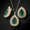 Diamond Sky Jewelry Papuošalų rinkinys moterims „Jasmine (Emerald)“ su Swarovski® kristalais