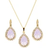 Diamond Sky Jewelry Papuošalų rinkinys moterims „Celestial Drop (Rose Vanduo Opal)“ su Swarovski® kristalais