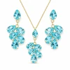 Diamond Sky Jewelry Papuošalų rinkinys moterims „Amber II (Aqua Bohemica)“ su Preciosa® kristalais