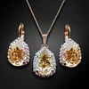 Diamond Sky Jewelry Papuošalų rinkinys moterims „Celestial Drop III (Golden Shadow)“ su Swarovski® kristalais