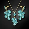 Diamond Sky Jewelry Papuošalų rinkinys moterims „Amber II (Aqua Bohemica)“ su Preciosa® kristalais