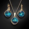 Diamond Sky Jewelry Papuošalų rinkinys moterims „Vintage IV (Bermuda Mėlyna)“ su Swarovski® kristalais