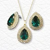 Diamond Sky Jewelry Papuošalų rinkinys moterims „Jasmine (Emerald)“ su Swarovski® kristalais