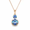 Diamond Sky Jewelry Papuošalų rinkinys moterims „Clarice VI (Light Sapphire Shimmer)“ su Swarovski® kristalais