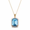 Diamond Sky Jewelry Papuošalų rinkinys moterims „Lourdes (Aquamarine)“ su Swarovski® kristalais