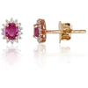 Diamond Sky Jewelry Auksiniai auskarai su deimantais ir rubinais „Ferro II“