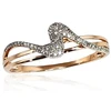 Diamond Sky Jewelry Auksinis žiedas su deimantais „Jūros Banga II“