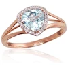 Diamond Sky Jewelry Auksinis žiedas su deimantais ir topazais „Princess IV“