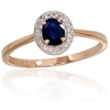 Diamond Sky Jewelry Auksinis žiedas su deimantais ir safyrais „Sofia III“