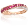 Diamond Sky Jewelry Auksinis žiedas su deimantais ir rubinais „Roxana IV“