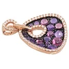 Diamond Sky Jewelry Auksinis pakabukas su deimantais ir ametistais „Saulėta Simfonija III“