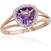 Diamond Sky Jewelry Auksinis žiedas su deimantais ir ametistais „Princess III“
