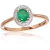 Diamond Sky Jewelry Auksinis žiedas su deimantais ir smaragdais „Sofia“