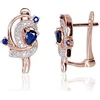 Diamond Sky Jewelry Auksiniai auskarai su deimantais ir safyrais „Grotex VI“