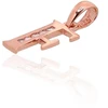 Diamond Sky Jewelry Auksinis raidės pakabukas su cirkoniais „F III“