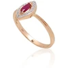 Diamond Sky Jewelry Auksinis žiedas su deimantais ir rubinais „Aleksandrija“