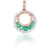 Diamond Sky Jewelry Auksinis pakabukas su deimantais ir smaragdais „Atėnė“