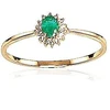 Diamond Sky Jewelry Auksinis žiedas su deimantais ir smaragdais „Ferro VIII“