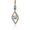 Diamond Sky Jewelry Auksinis pakabukas su deimantais ir topazais „Daina II“