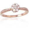 Diamond Sky Jewelry Auksinis žiedas su deimantais „Deimantų Gėlė III“