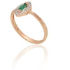Diamond Sky Jewelry Auksinis žiedas su deimantais ir smaragdais „Aleksandrija III“