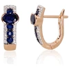 Diamond Sky Jewelry Auksiniai auskarai su deimantais ir safyrais „Eternity II“