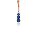 Diamond Sky Jewelry Auksinis pakabukas su deimantais ir safyrais „Kamelija V“