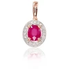 Diamond Sky Jewelry Auksinis pakabukas su deimantais ir rubinais „Sofia“