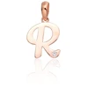 Diamond Sky Jewelry Auksinis raidės pakabukas su cirkoniais „R IV“