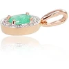 Diamond Sky Jewelry Auksinis pakabukas su deimantais ir smaragdais „Sofia VII“